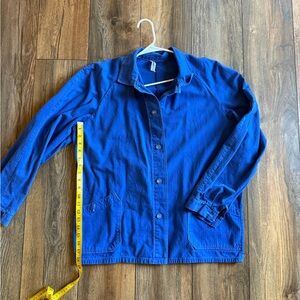 Blue Button-Front Chore Jacket